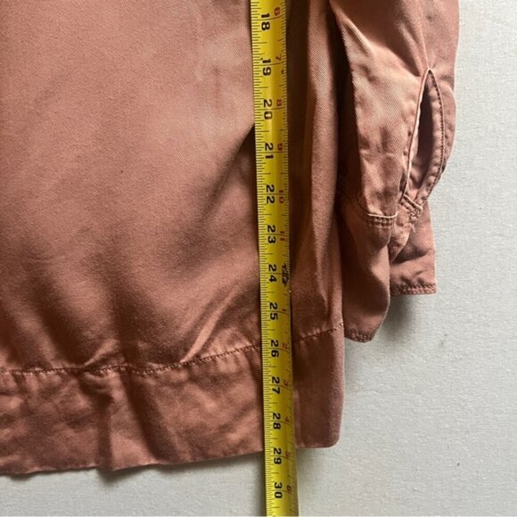 Lou & Grey tencel tunic blush pink long sleeve oversize blouse Sz XS - Picture 8 of 10